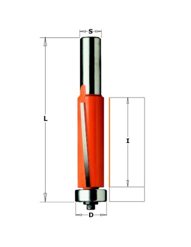 Fresa para recortar corte axial de 38,1 mm. y mango de 12